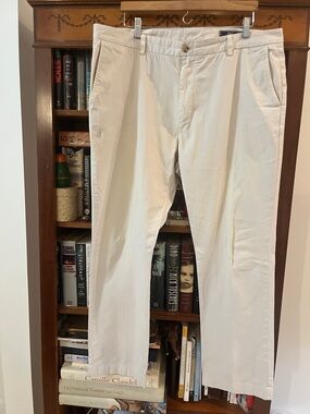 Men's White Casual Chino Pants - Vineyard Vines 100 cotton Slim fit Breaker